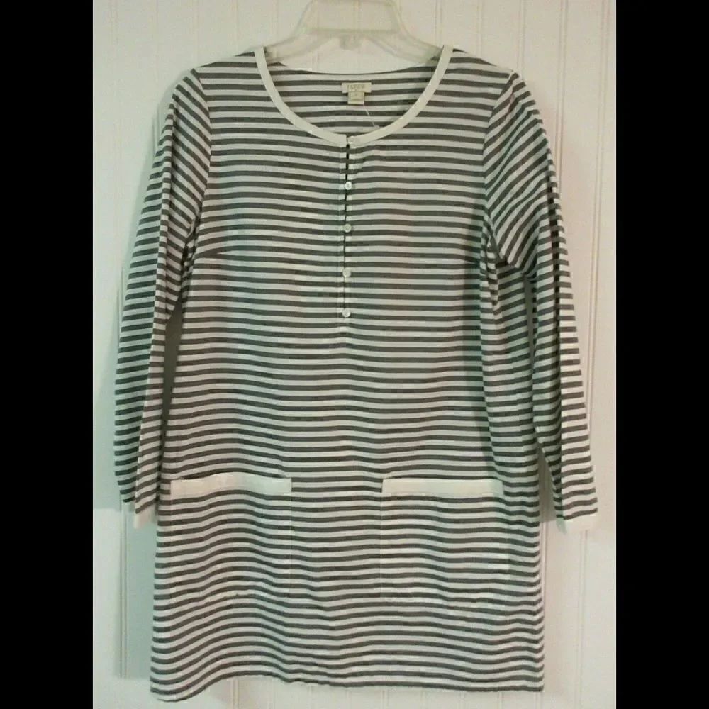 J. Crew tunic dress 100% cotton striped Small